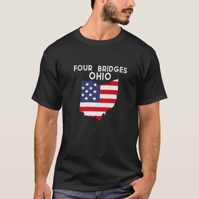 T-shirt Quatre ponts Ohio USA State America Travel Ohioan (Devant)