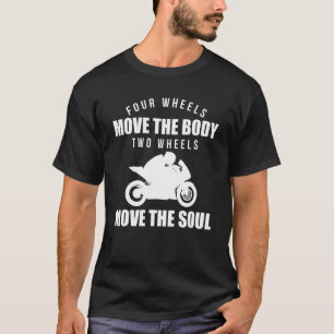 T-shirt Quatre Roues Déplacer Le Corps Deux Roues Déplacer
