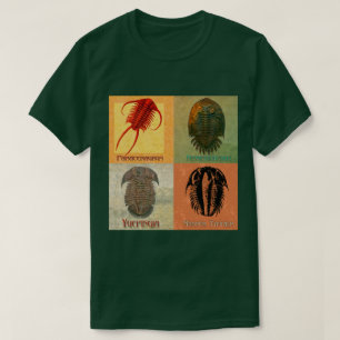 T-shirt Quatre Trilobite Fossil Montage