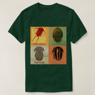 T-shirt Quatre Trilobite Fossil Montage