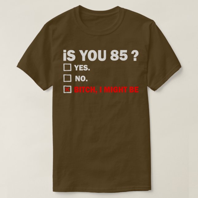 T-shirt quatre-vingt-cinq 85 Ans 85e (Design devant)