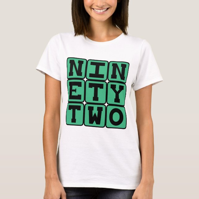 T-shirt Quatre-vingt-douze, Numéro 92 (Devant)