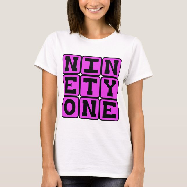 T-shirt Quatre-vingt-onze, Numéro 91 (Devant)