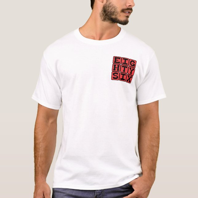 T-shirt Quatre-Vingt Six, Numéro 86 (Devant)