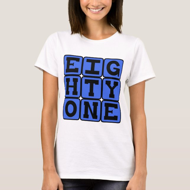 T-shirt Quatre-Vingt-Un, Numéro 81 (Devant)