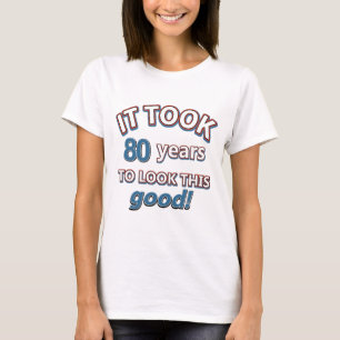 T-shirt quatre-vingtième conceptions d'anniversaire