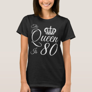 T-shirt quatre-vingtième Reine d'anniversaire