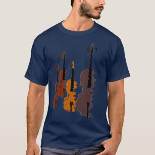 T-shirt Quatre violons stylisés Joueur de violon