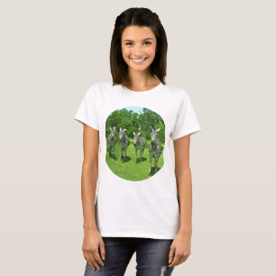 T-shirt Quatre zèbres dans l'unité du pré