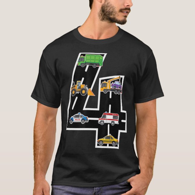T-shirt Quatrième 4ans 4e anniversaire garçon 4 ans Annive (Devant)