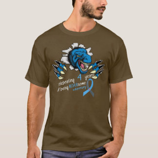 T-shirt Quatrième diaversaire, célébrant 4 ans d'être RO