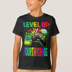 T-shirt Quatrièmement Niveau Jusqu'À L'École Déverrouillé