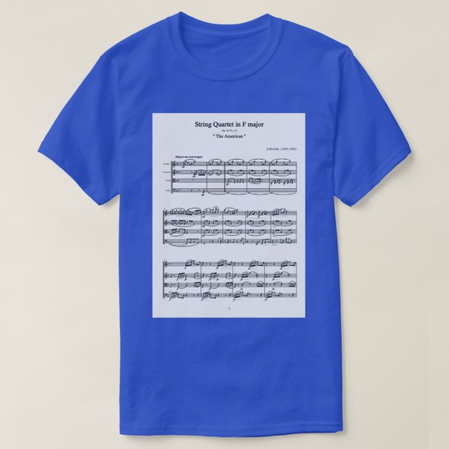 T-shirt Quatuor américain Dvorak (Design devant)