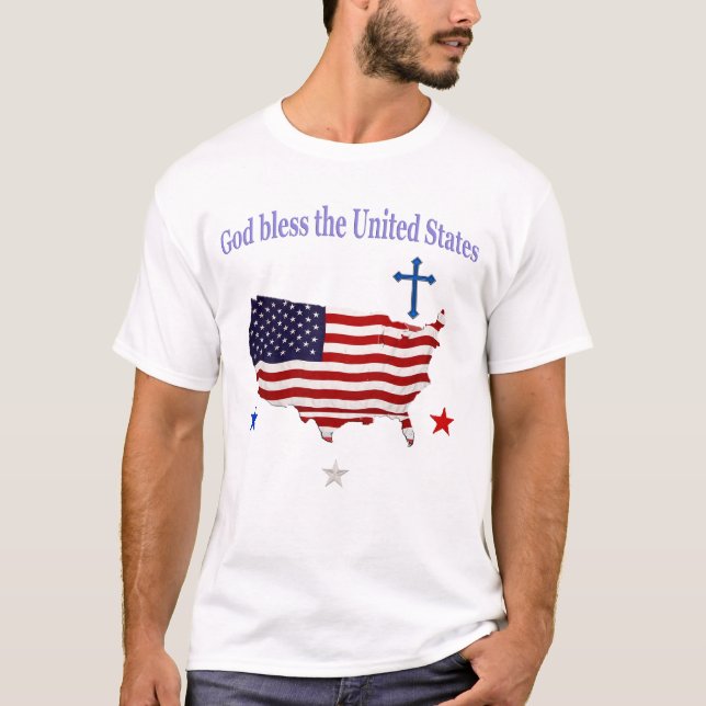 T-shirt Que Dieu bénisse les États-Unis (Devant)