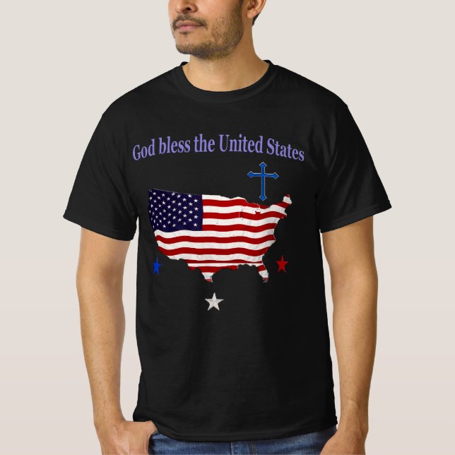 T-shirt Que Dieu bénisse les États-Unis (Devant)