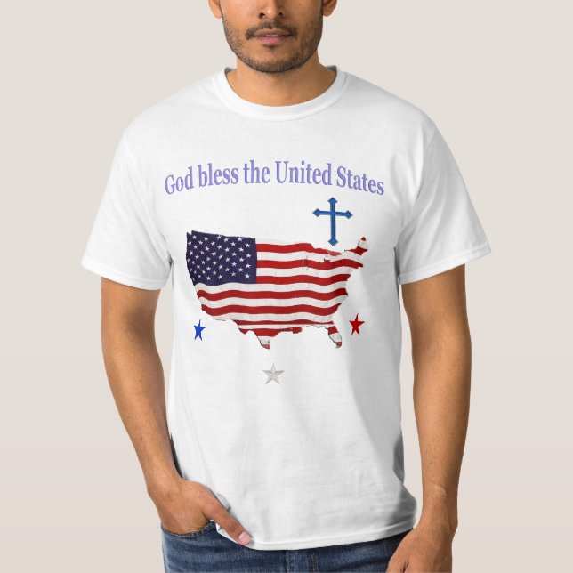 T-shirt Que Dieu bénisse les États-Unis (Devant)
