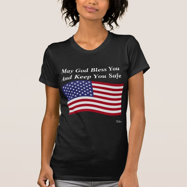 T-shirt Que Dieu vous bénisse et vous garde en sécurité (Devant)