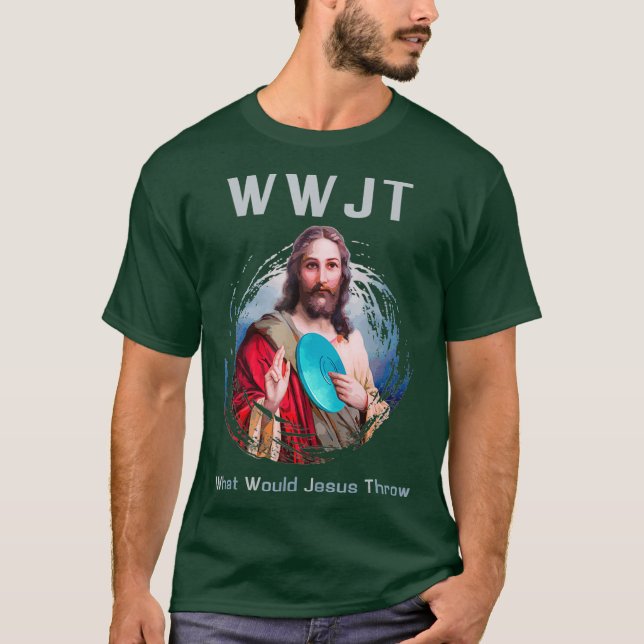 T-shirt Que Jésus Jeterait Drôle Disque Golf T Men (Devant)