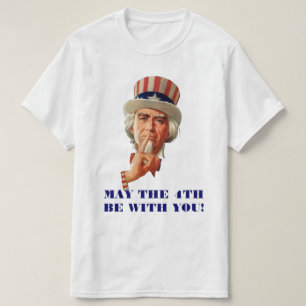 T-shirt Que le 4 juillet soit avec vous, Oncle Sam