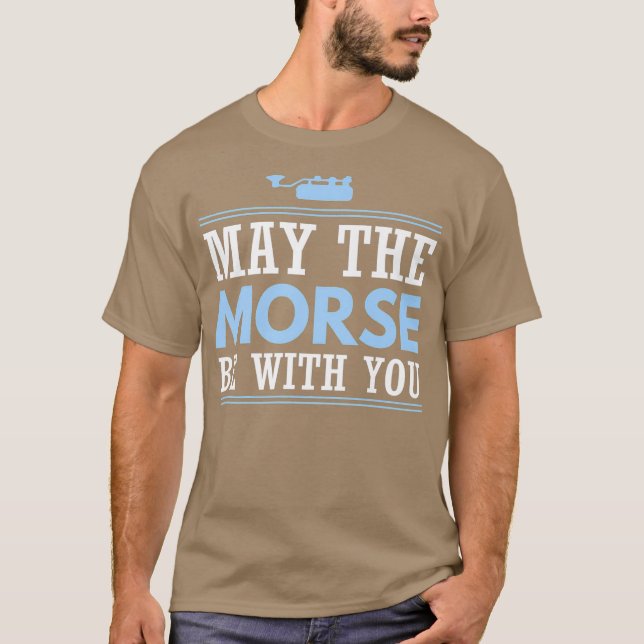 T-shirt Que le Morse soit avec vous Code Chemise Shortwave (Devant)