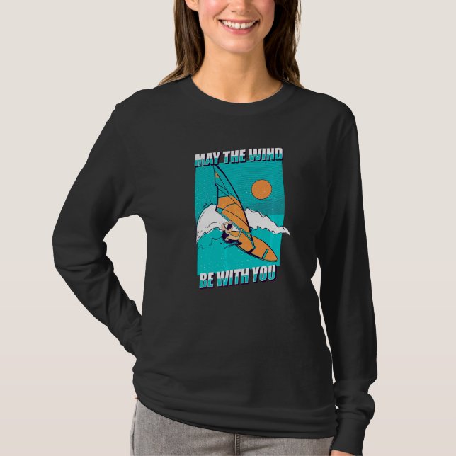 T-shirt Que Le Vent Soit Avec Vous Aile Surf Ocean Wing (Devant)