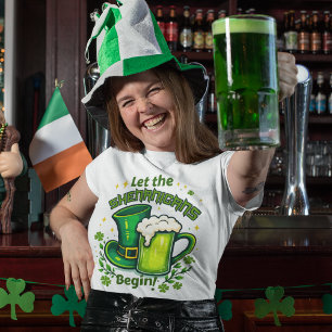 T-shirt Que les bêtises commencent la Saint-Patrick en bla