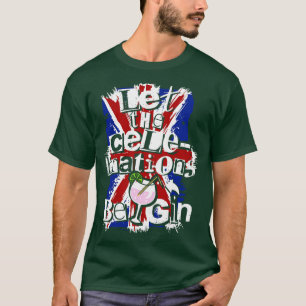 T-shirt Que Les Célébrations Soient Gin King Charles Coron