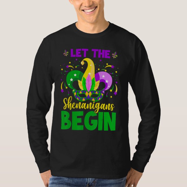 T-shirt Que les frénésies commencent Masque de costume de  (Devant)