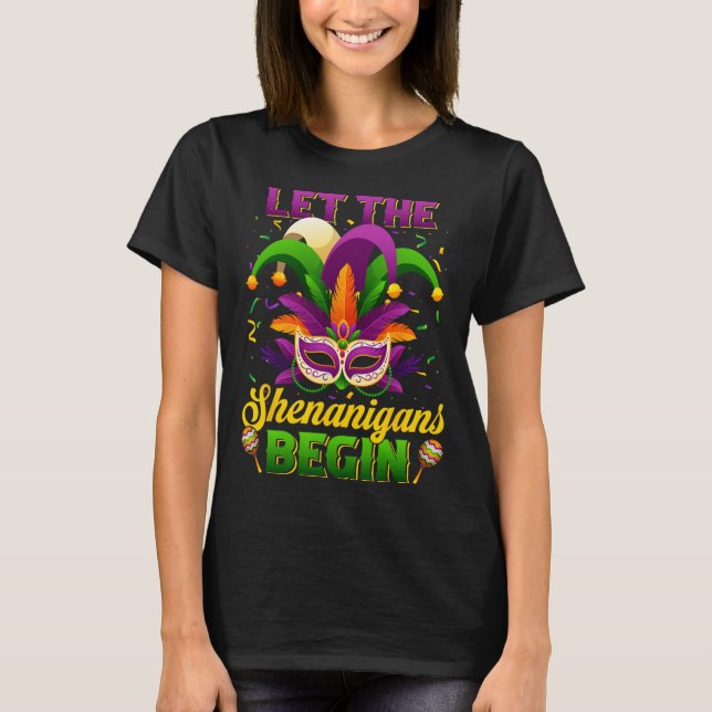 T-shirt Que Les Shenanigans Commencent Des Hommes Mardi Gr (Devant)
