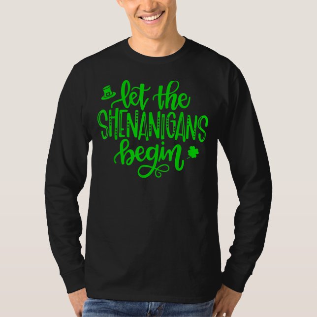T-shirt Que Les Shenanigans Commencent Le Jour de la Saint (Devant)