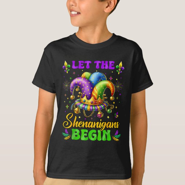 T-shirt Que Les Shenanigans Commencent Mardi Gras Chemises (Devant)