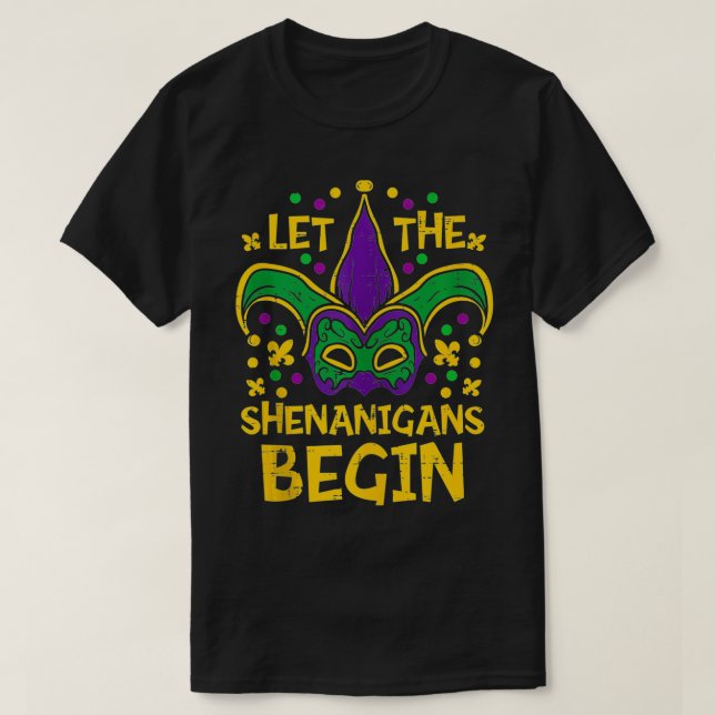 T-shirt Que les Shenanigans commencent Mardi Gras Jester C (Design devant)