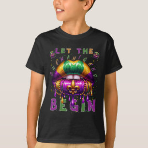 T-shirt Que les Shenanigans commencent Mardi Gras Lèvres E