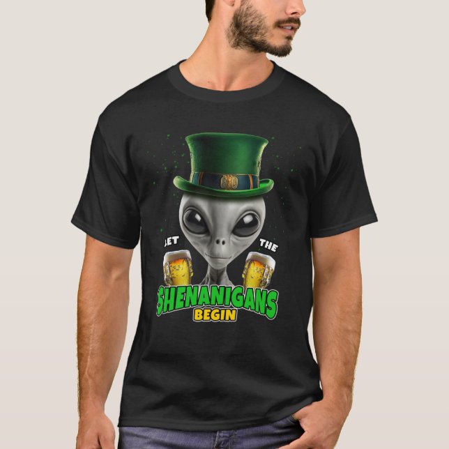 T-shirt Que les Shenanigans commencent  Saint-Patrick alie (Devant)