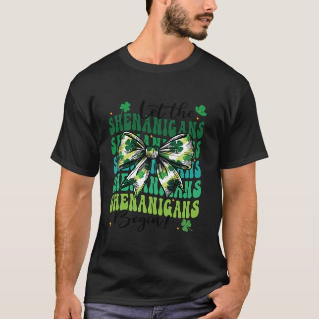 T-shirt Que les Shenanigans commencent St Patrick Coquette (Devant)