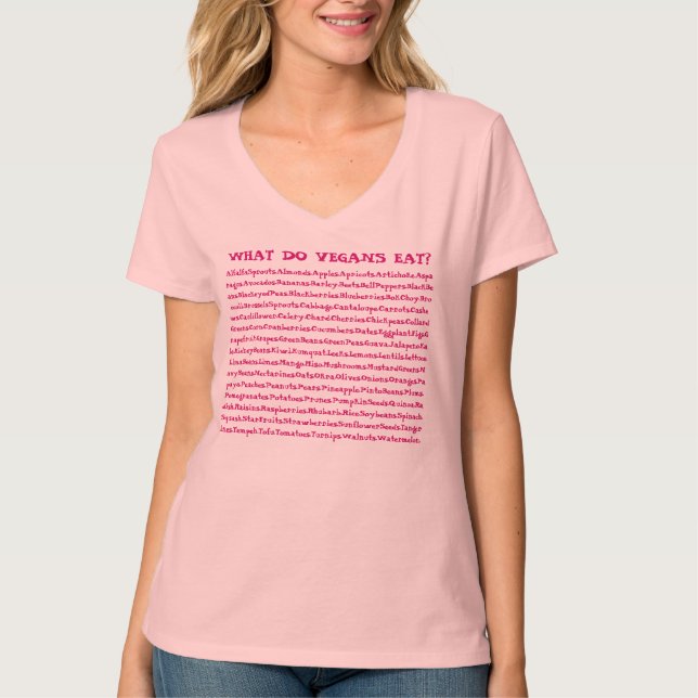 T-shirt Que les végétaliens mangent-ils ? (Devant)