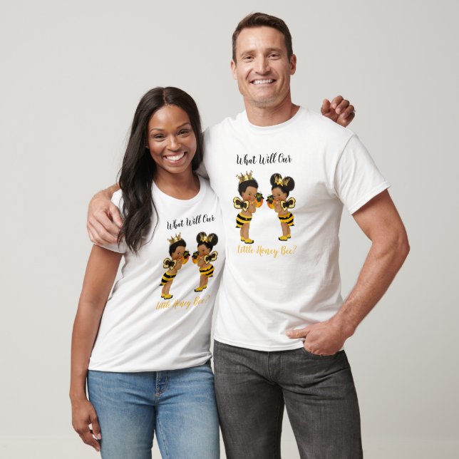 T-shirt Que Va Faire Notre Petite Abeille De Miel ? Révéla (Unisexe)