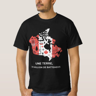 T-shirt Québec : Mosaique de Symboles Unis
