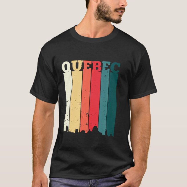 T-shirt Québec Skyline Canada Pride Vacances Canadi*n (Devant)