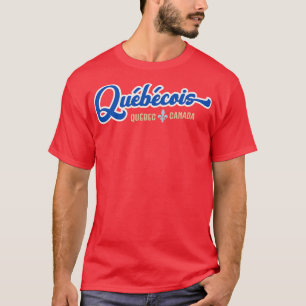 T-shirt Québécois Fier Canadien Français du Québec Dark Bl