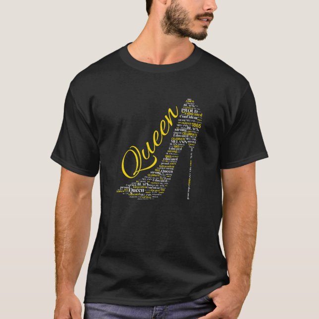 T-shirt Queen Chaussures Filles Histoire Noire Belle Maman (Devant)