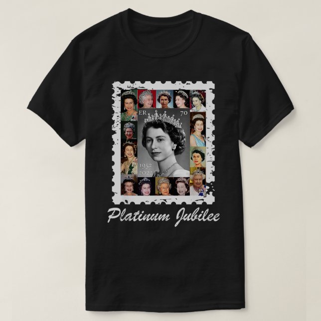 T-shirt Queen Elizabeths Platinum Jubilé 70 ans Celebra (Design devant)