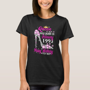 T-shirt Queen Est Né En Février 1993 30e Anniversaire Élev