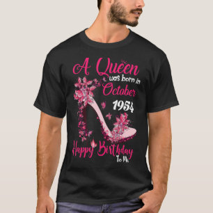 T-shirt Queen Est Né En Octobre 1954 High Heel 68th Birt