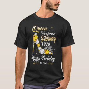 T-shirt Queen est née en février 1978 45e anniversaire 45