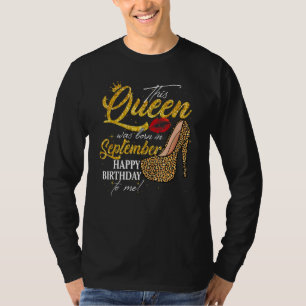 T-shirt Queen Est Née En Septembre Femmes Anniversaire Leo