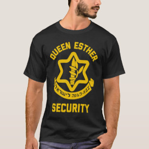 T-shirt Queen Esther Sécurité Purim Costume Idf Tzahal Est
