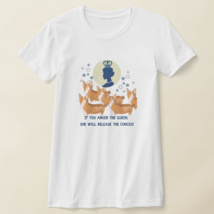 T-shirt Queen et Corgis Funny