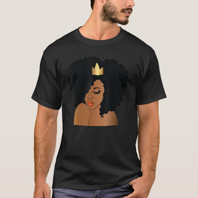 T-shirt Queen Melanin Black History Month African American (Devant)