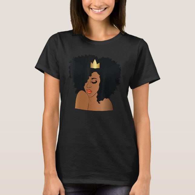 T-shirt Queen Melanin Black History Month African American (Devant)